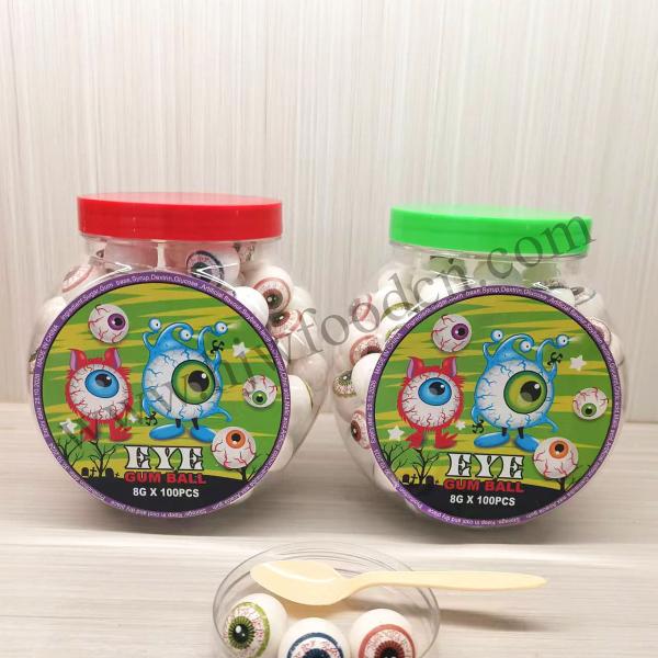 Bubble gum ball with printing